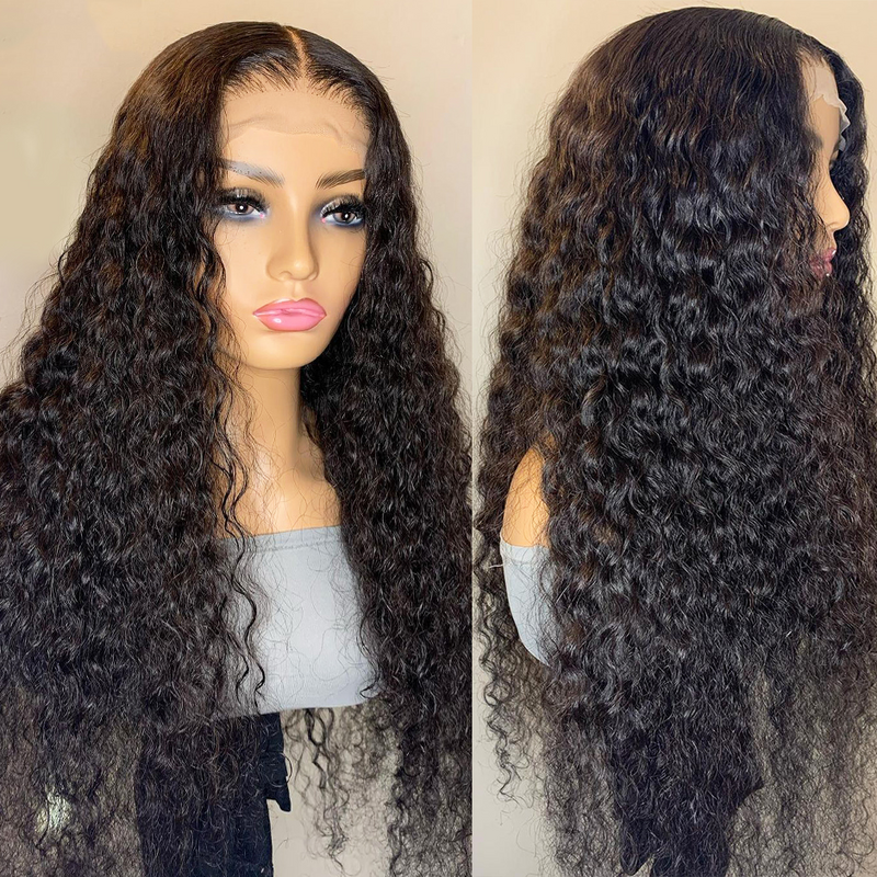 30 inch Deep Wave Frontal Wig Human Hair 13x4 Curly Human Hair Wig 13x6 HD Lace Front Wig Pre Plucked Water Wave Lace Front Wig