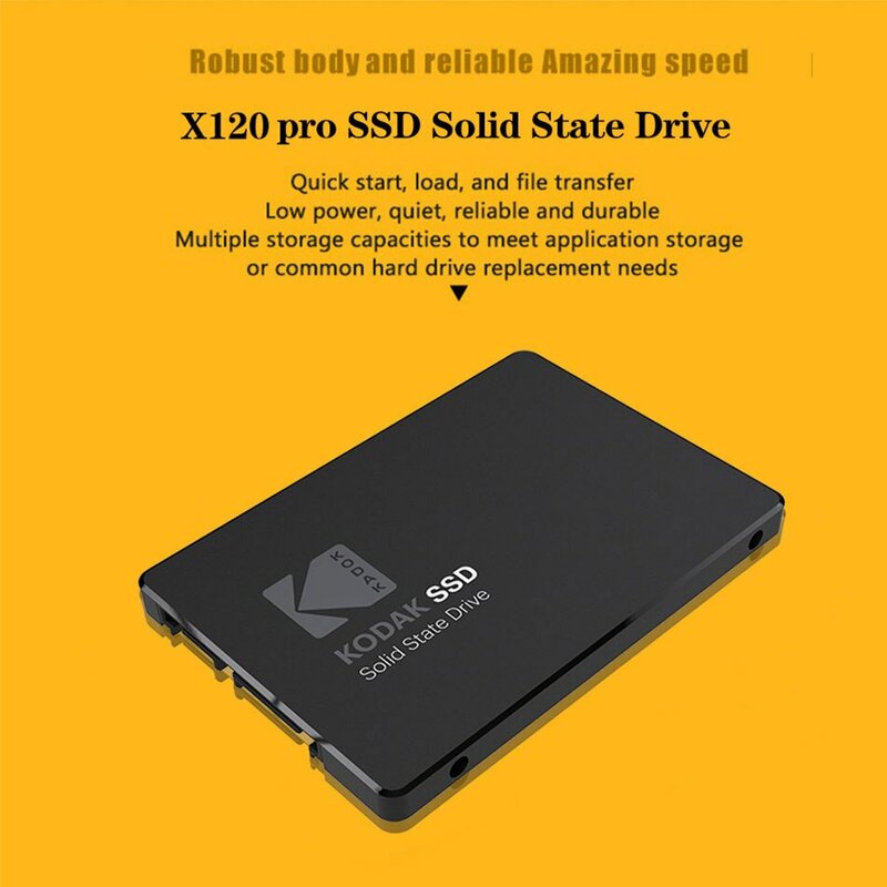 Kodak-disco duro interno para ordenador portátil, unidad SSD X120 PRO HDD 2,5, 120GB, 1TB, 512GB, 128GB, 256GB, HD, SATA