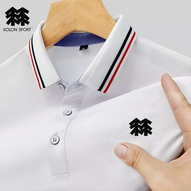 2024 Zomer Nieuw Geborduurd Merk Poloshirt Heren Hoge Kwaliteit Mode Casual Comfortabele Ademende Korte Mouwen T-Shirt Top