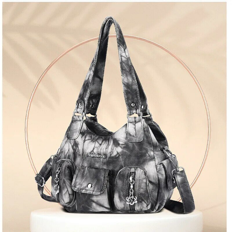 Новинка 2024, модная сумка через плечо с большой емкостью, женский маленький дизайн, высококачественная искусственная кожа, женская сумка через плечо, сумочка