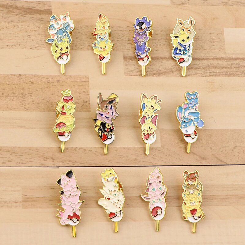 일본 귀여운 게임 몬스터 에나멜 핀 옷깃 핀, 배낭 브로치, 금속 배지, 애니메이션 패션 쥬얼리 액세서리