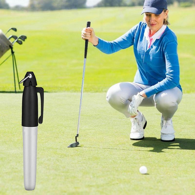 Portable Golf Ball Liner Markers Pen, Ferramenta de golfe Ball Marker, Alta precisão Marker Pen, Esporte