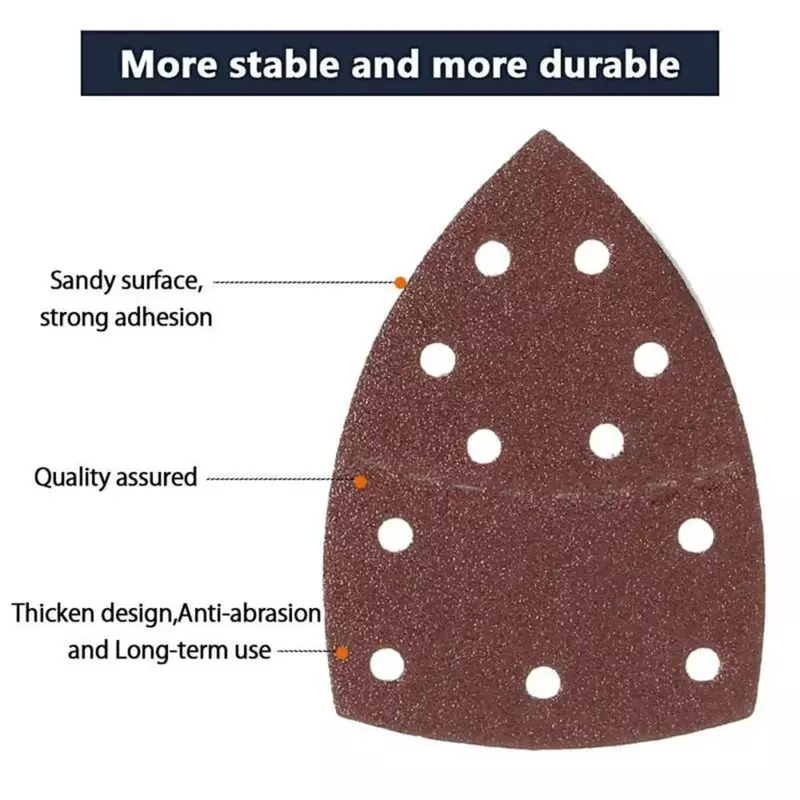 Aluminum Oxide Mouse Sanding Sheets, Orbital Sander, Detail Palm Pads Discs, Sandpaper Abrasive Paper, PSM 100A, 10Pcs