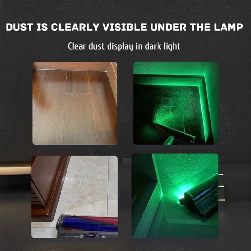 Lampu Laser penyedot debu, lampu Laser pembersih debu, tampilan debu, jelas terlihat di bawah lampu, bagian penyedot debu Universal