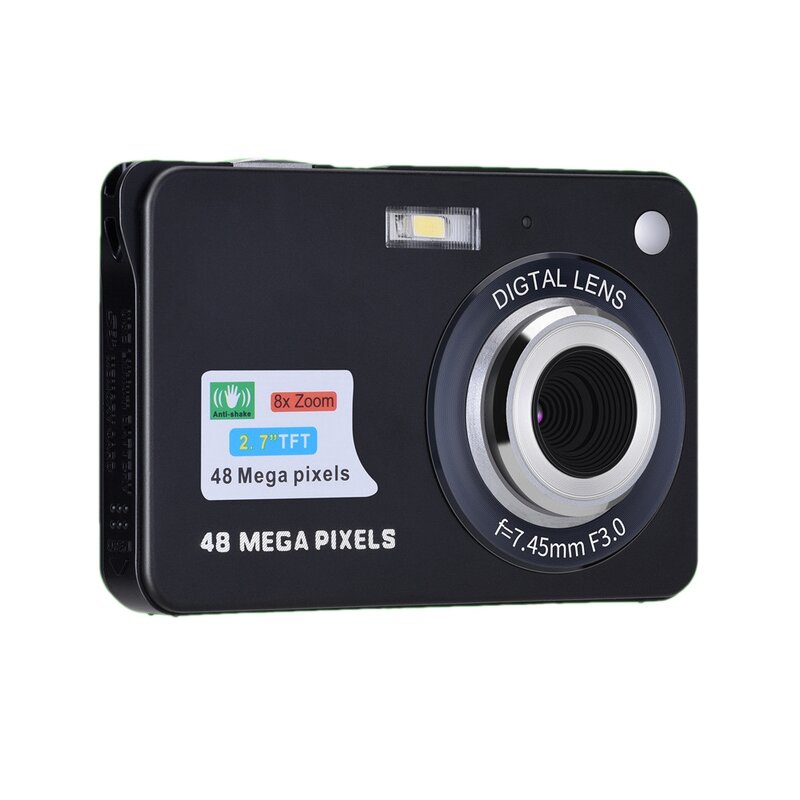 디지털 카메라 HD 디스플레이 비디오 카메라, 손떨림 방지 캠코더, 2.7 인치 미니 카메라