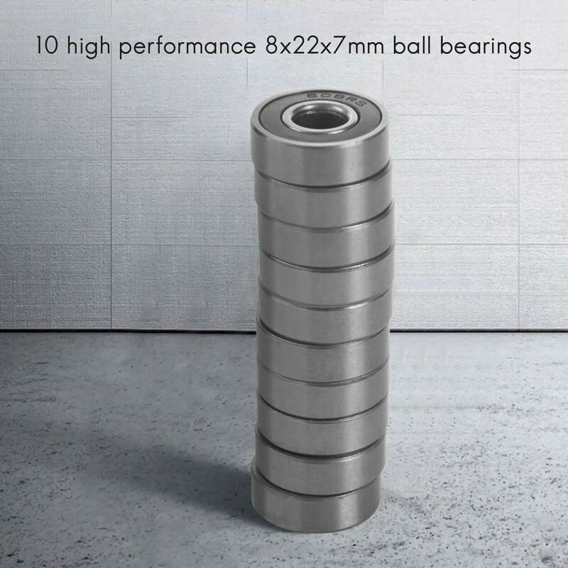 Rodamientos de bolas de alto rendimiento, 10 piezas, 8x22x7mm, 608-2RS, 608RS, Z R-228HH