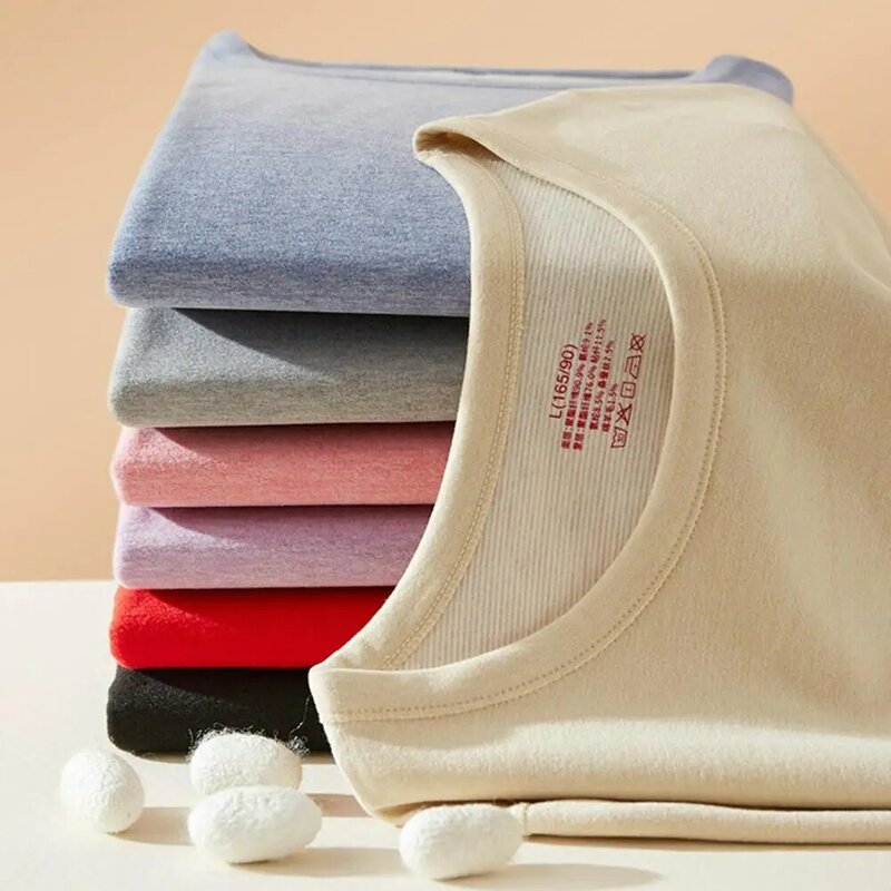 2 sztuk/zestaw spodnie górny kombinezon zimowy zestaw bielizny termicznej długi rękaw Top bezszwowy ciepła piżama zestaw ubrań domowych
