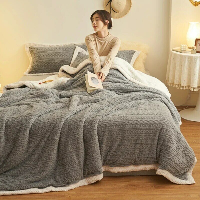 Мягкое бархатное зимнее одеяло из тафты на молнии, постельное белье, пушистое постельное белье, постельное белье из микрофибры, плед, плюшевые одеяла для дивана