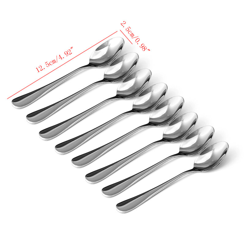 8 Pcs Stainless Steel Coffee Spoon  Dishwasher Safe Nutrition  Making Supply G5AB