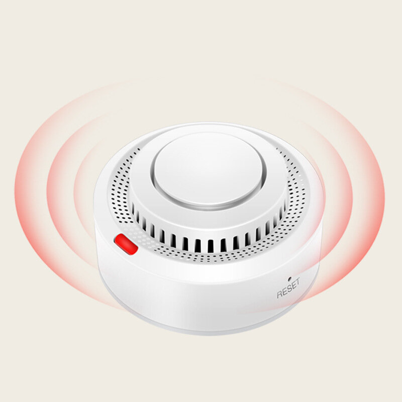 Tuya Zigbee WiFi Smoke Detector, Smart Fire Alarm, Progressive Sound, Sensor de fumaça fotoelétrico, Trabalhe com Tuya Zigbee Hub