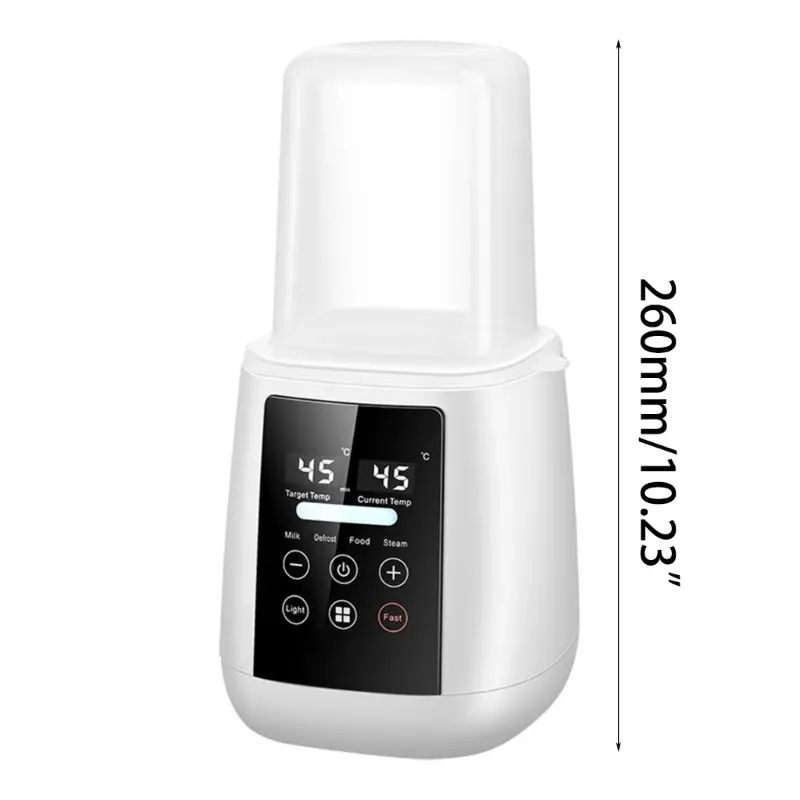 Chauffe-biberon 6 en 1 avec minuterie contrôle température, affichage numérique LCD, chauffe-biberon pour le lait maternel