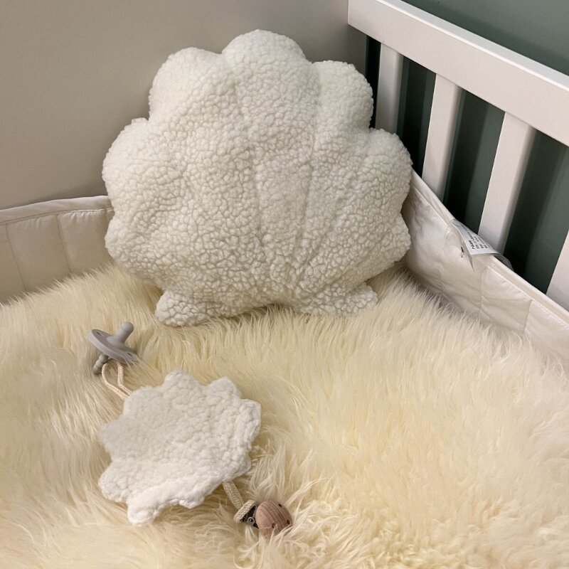 Новинка плюшевая детская подушка в форме ракушки реквизит для фотосъемки новорожденных Симпатичная пушистая подушка для детской студийной фотосъемки