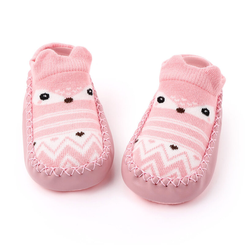 Newborn baby shoes cartoon knitting baby socks soft sole antiskid indoor floor sock for baby boy girls baby accessories