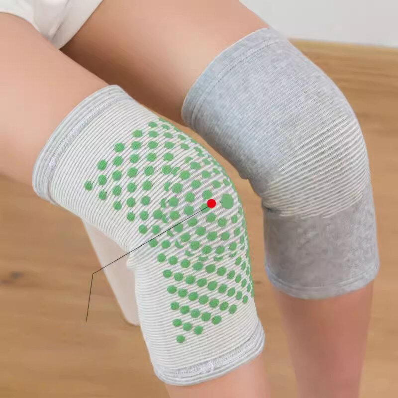 Joint Pain Relief Ay Tsao Lattice Hot Compress Self-Heating Warm Soft Knee Pads Injury Recovery Breathable Elastic Leg Sleeve