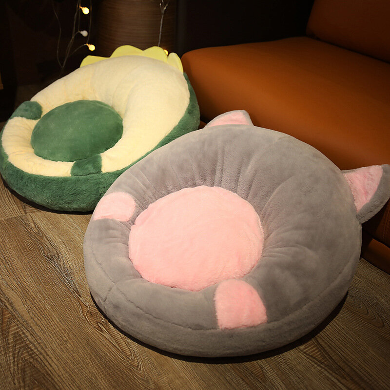 Мягкая плюшевая подушка на сиденье в виде кошки, медведя, кролика, 1 шт., 55 см