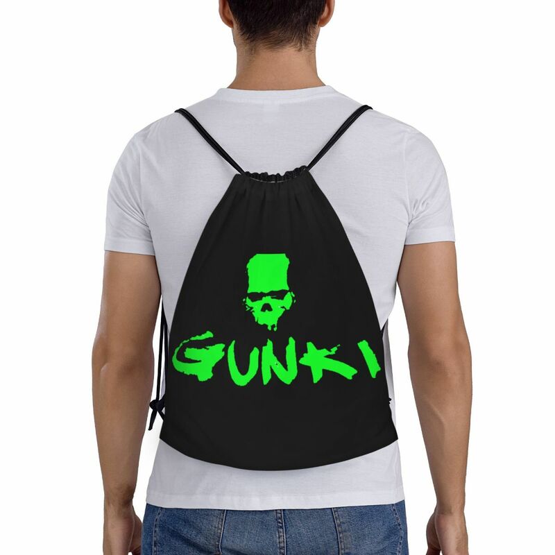Custom Gunkis Fishing Rod Drawstring Bags for Training Yoga Backpacks Women Men Sports Gym Sackpack