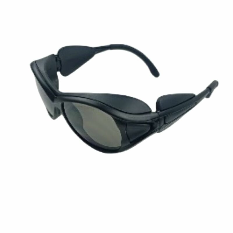 LSG-4 O.D 4 + Co2 laserowe okulary ochronne z soczewką z poliwęglanu czarny twardy pokrowiec i ściereczka do czyszczenia
