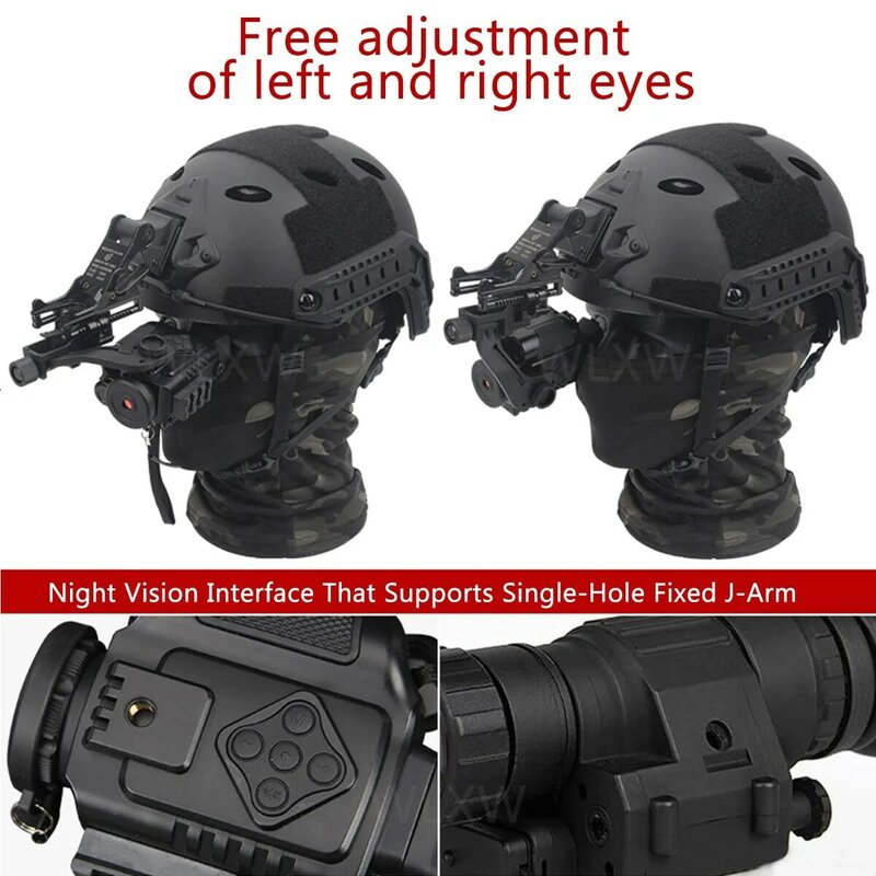 Mount Night Vision Goggles, Suporte De Montagem De Metal, PVS 14, Dovetail J Braço, Rhino NVG, PVS-14, PVS-7 Capacetes