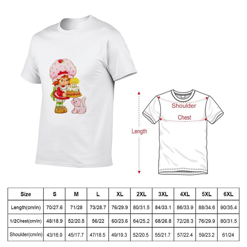 Camiseta de manga corta de fresa para hombre, camisetas de talla grande, camisetas de algodón