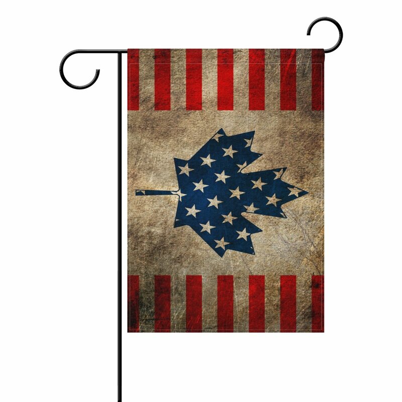 EUA Canadá Amizade Jardim Bandeiras de Estados Unidos da América Nacional Decorativa Dupla Face Bandeira Quintal para Pátio ao ar livre Gramado
