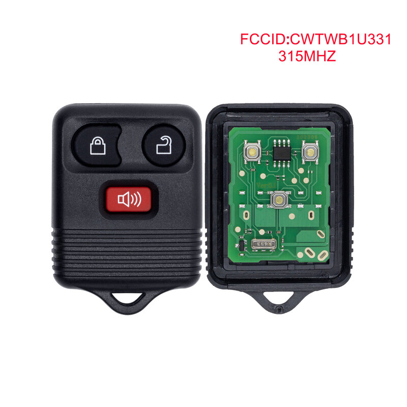 2pcs CWTWB1U331 3 Buttons Car Remote Control Key 315Mhz for Ford E-Series Ranger Expedition Lincoln LS Town 1998-2016