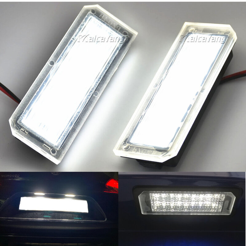 Lampe de plaque d'immatriculation LED blanche pour Land Rover et Range Rover, éclairage de planificateur, VW Phaeton, dehors L494, 2012-up, Llecture 2013-up, 2 pièces