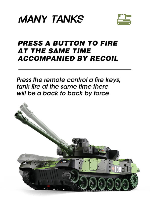 Coche de juguete electrónico con Control remoto para niños, tanque a Control remoto, guerra militar, Batalla, Estados Unidos, M1, Leopard 2, modelo táctico, 1:30