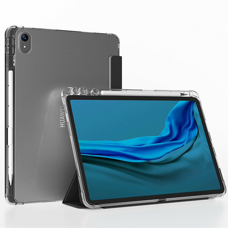 Capa para tablet transparente para Huawei, Matepad Air 11.5 Pro, 11, 2023, SE, 10.4, Capa T10S para Huawei Honor Pad, 8, 7, 6, X6, X8, V6, X9, x8 Pro