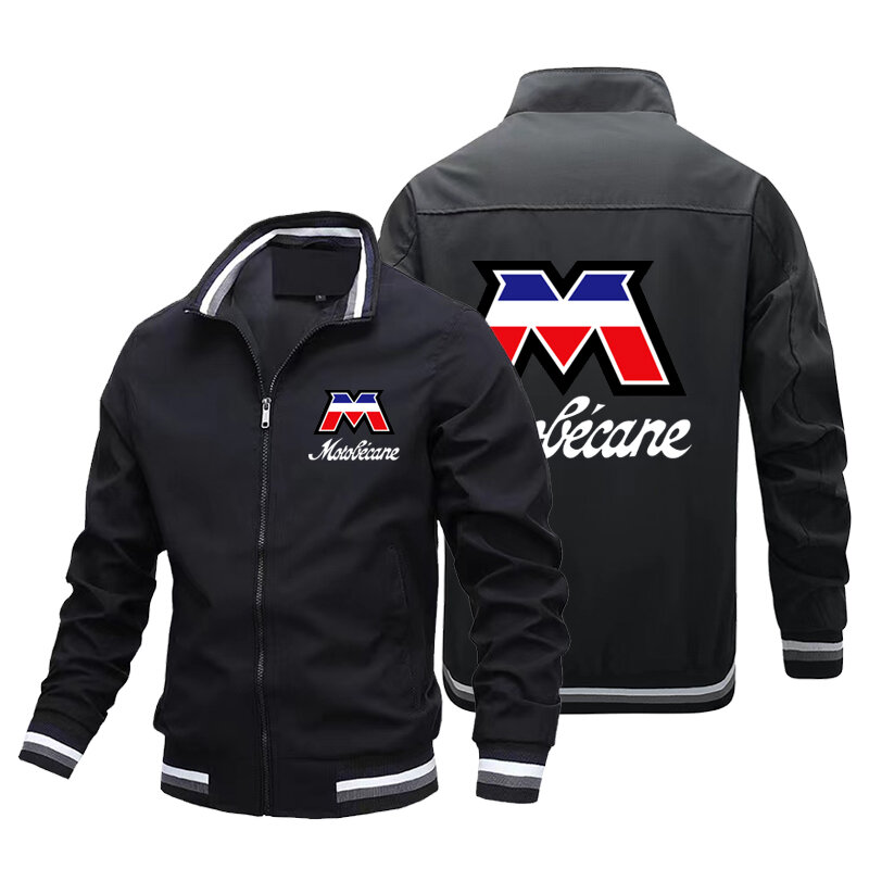 Motobecan-Men's cycling jacket, baseball shirt, casual jacket, windbreaker, street hip-hop, spring and autumn 2024.