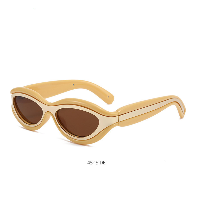 Lunettes de soleil rétro pour femmes, petite demi-monture, œil de chat, lunettes modernes, lunettes de mode, marque de luxe, nuances de créateurs avec boîte
