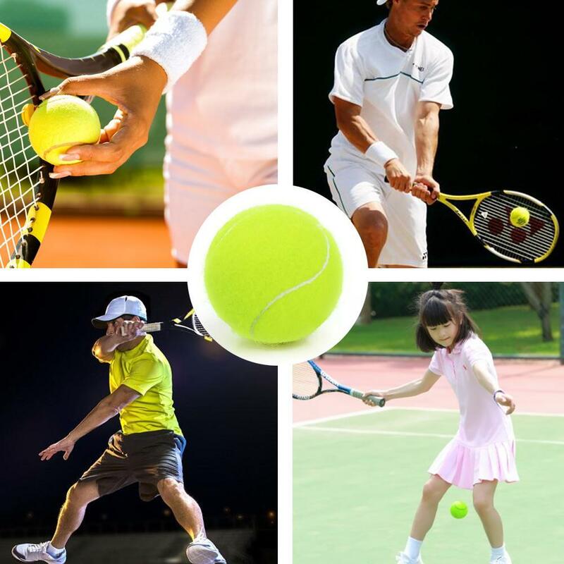Balle de tennis professionnelle, haute élasticité, durable, pour entraînement en plein air, chasse aux morsures, 63mm, 1/3/5 pièces