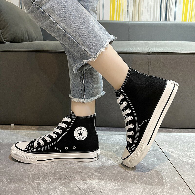 Canvas Solid Sewing Strap Classic Women's Vulcanized Shoes Non-slip Comfortable Flat Shoes 2024 Hot Sale Shoes for Women Zapato