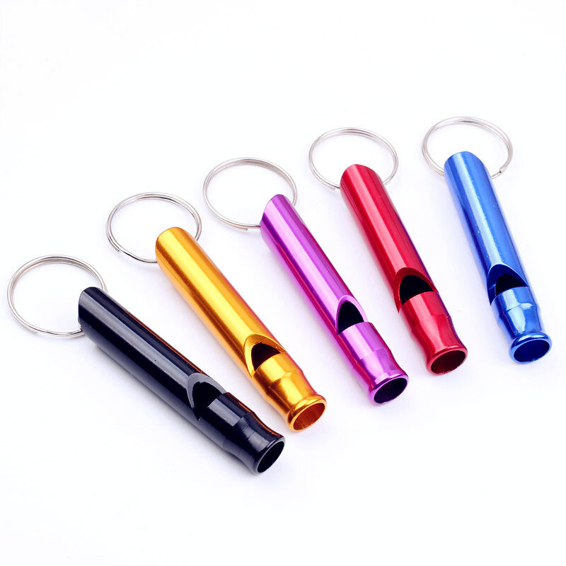 Double Pipe Whistle Pendant Keychain, sobrevivência ao ar livre, emergência, Camping Tool, Multifunction, alta decibel, 1 Pc