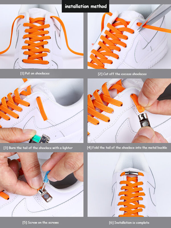 No tie Shoelaces Elastic Magnetic Shoe laces for Sneakers 24 Color Lazy Shoelace Lock One Size Fits All Kids Adult Fast shipping