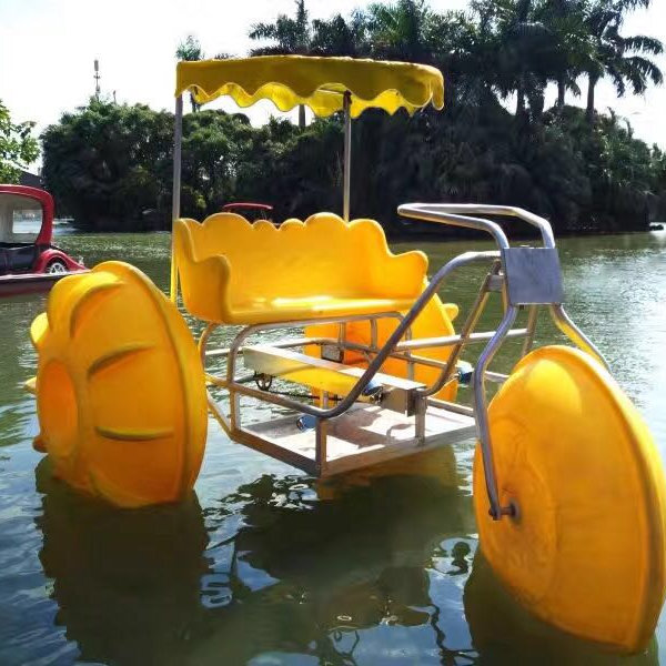 Pédale de vélo d'eau, bateau à 3 grandes roues, offre spéciale