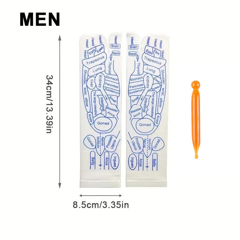 Calcetines meridianos Shiatsu para pies, herramientas de masaje de punto de gatillo, calcetines de pareja, 2 pares