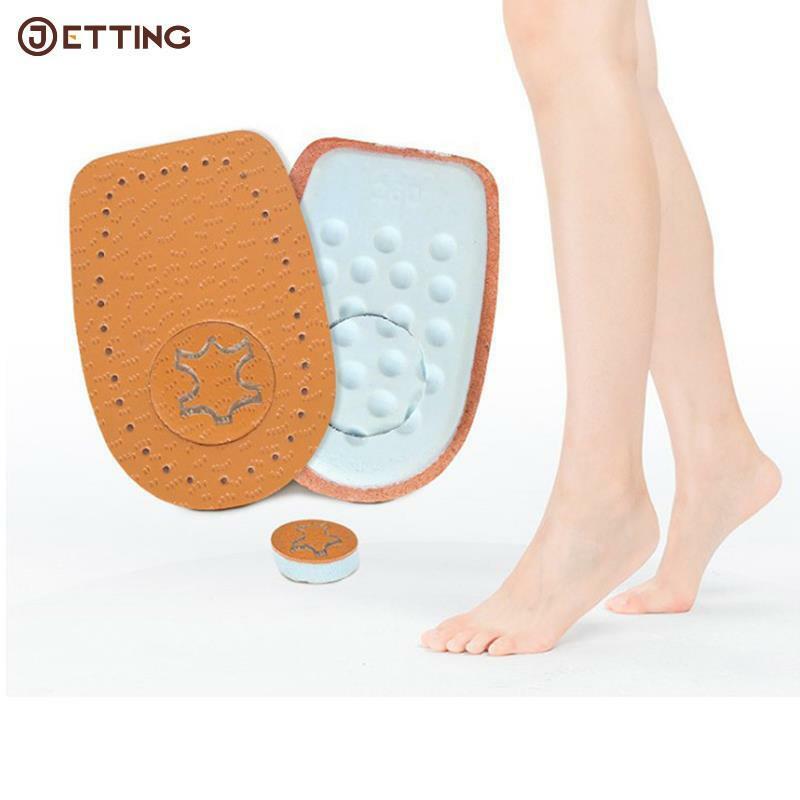 1 para skórzanych wkładek lateksowe pięty klocki na szpilki Cowskin wkładka do butów ból stóp ulga pielęgnacja stóp kobiety poduszka pod pięty wkładki podeszwa