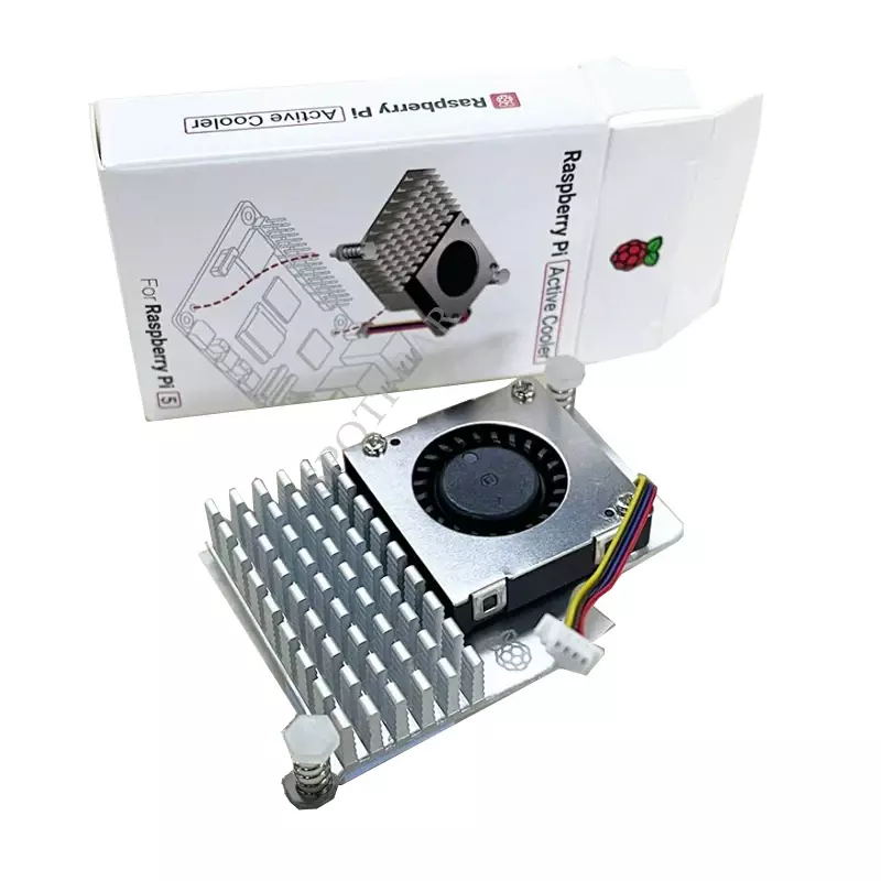 Raspberry Pi 5 "kipas pendingin aktif resmi" Heatsink dengan kecepatan yang dapat diatur Radiator Heatsink logam