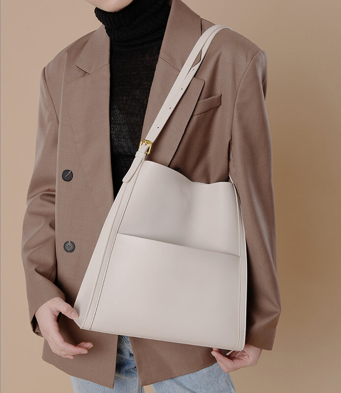 Neue Handtasche passen zu allen Umhängetaschen Leder handtasche große Kapazität Einkaufstaschen Nische Pendler Achsel Taschen