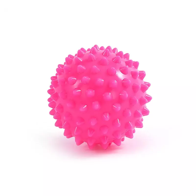 Bola de Yoga de PVC de 7,5 cm con puntas, Bola de masaje Unisex con puntos gatillo, para aliviar el dolor de manos y pies, relajación muscular