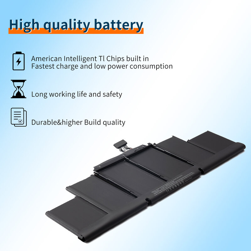 BVBH  A1417 Laptop Battery for Apple A1398 (2012 Early-2013 Version) for MacBook Retina Pro 15" fits ME665LL/A ME664LL/A