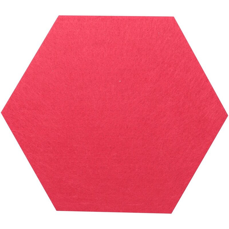 Hexagon Felt Pin Board, Boletim auto-adesivo, Memo Foto Cork Boards, colorido espuma parede azulejos decorativos, 6 Pushpins