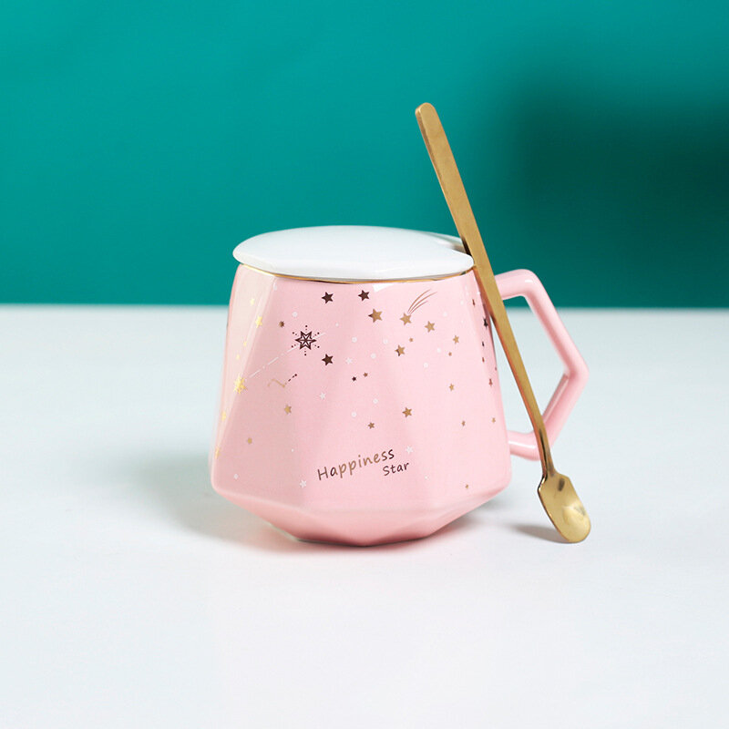 Cute Ceramic Mug Creative Hand Made Coffee Cup Couples Cup Breakfast Milk Tea Mug Mother's Day Gift Wedding gift
