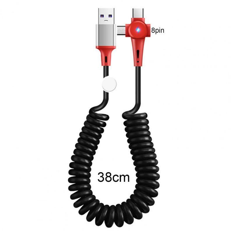 Data Cable for Fast Charging Retractable T-shaped 100w Super Fast Charging Usb 3-in-1 Cable with Led for Type-c/micro for Typec