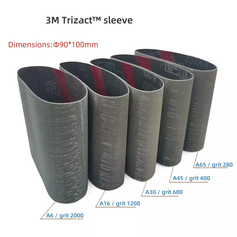 5PCS 237AA 3M Trizact Sleeves 100x283MM /100x315MM Sanding Belt For Metal Abrasive Band Grinder Sleeves