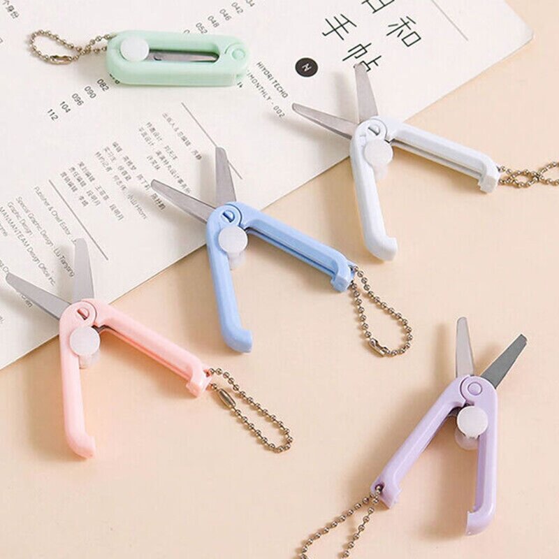 3Pcs Portable Folding Scissors Hot Scalable Mini Office Tools Multifunctional Stainless Scissors Office