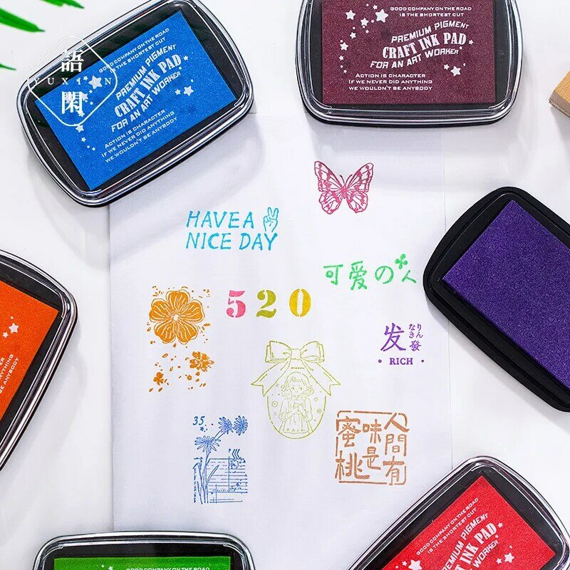 1pc Perlglanz Handwerk Ink Pads für Schüler Große Kapazität Bunte Glitter Tinte Pad für DIY Decro Sammelalbum Tinte Pad für Stanzen