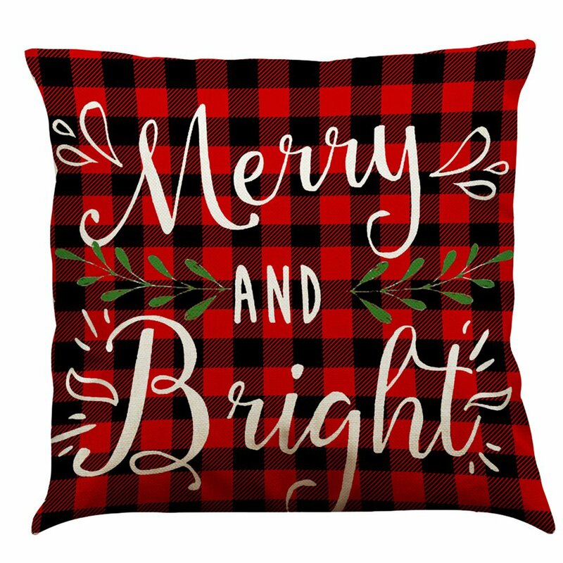 8Style 45*45cm Christmas Cushion Cover Merry Christmas Decorations for Home Christmas Ornament Navidad Noel Xmas Gifts