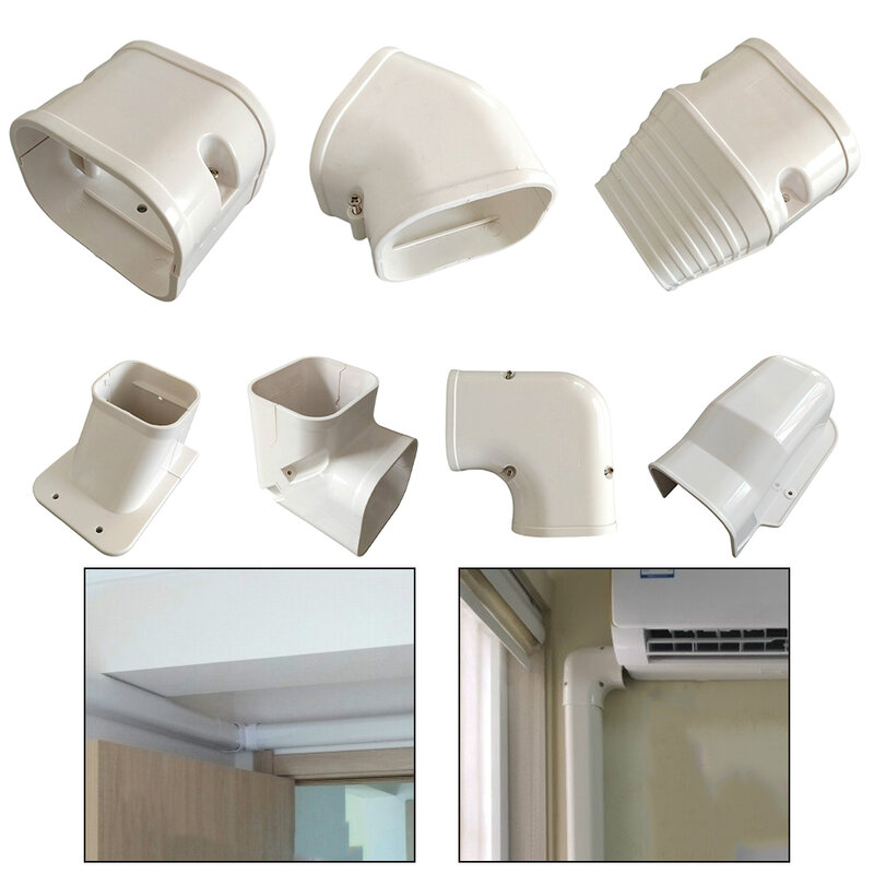 PVC 라인 커버, 내후성 도달, 전문 등급 표준, 가정 개선, 135 ° 평면 팔꿈치 벽 캡 환풍기