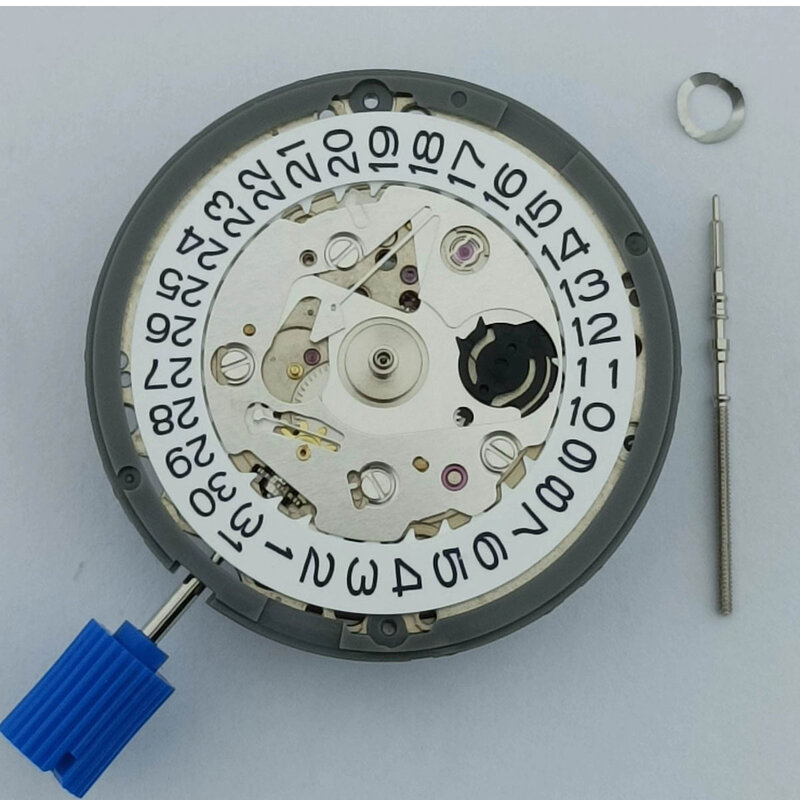 Movimiento mecánico de alta precisión NH35 con ventana de fecha blanca, reloj automático de lujo, piezas de repuesto